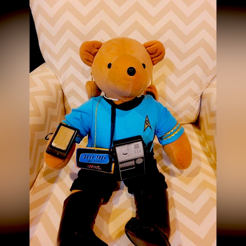 Vintage NORTH AMERICAN BEARS VIB Bear Trek- MR SPOCK Plush Teddy Bear Toy - 21"